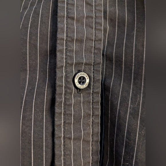Black Pin Stripped Dress Shirt - Picture 2 of 4